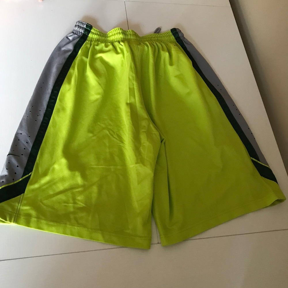 Vintage Nike Men's Forest Green Gray Colorblock Basketball Shorts Y2K Size XL